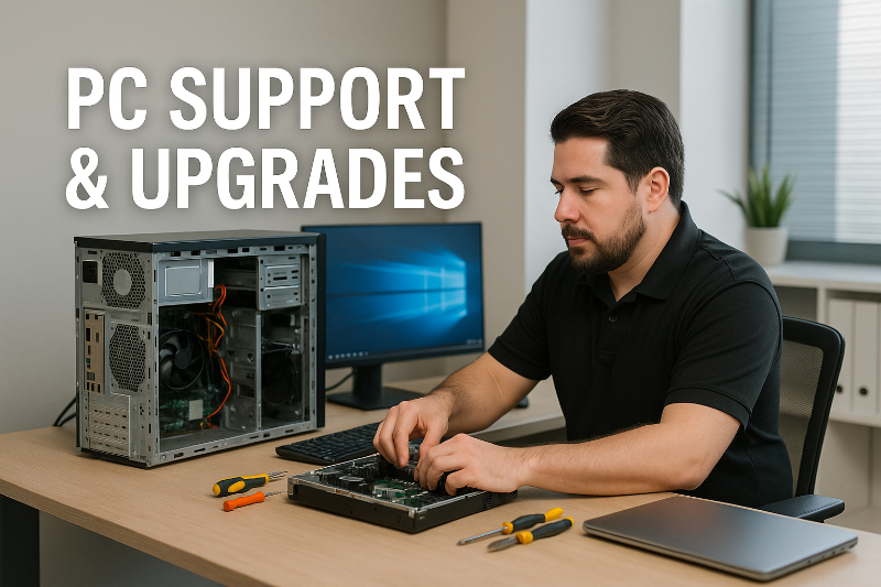 Technician Working on a PC Upgrade